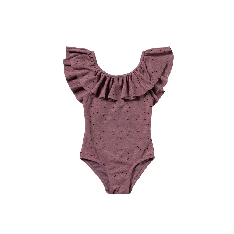 Salted Stories broderie swimsuit // dusky orchid
