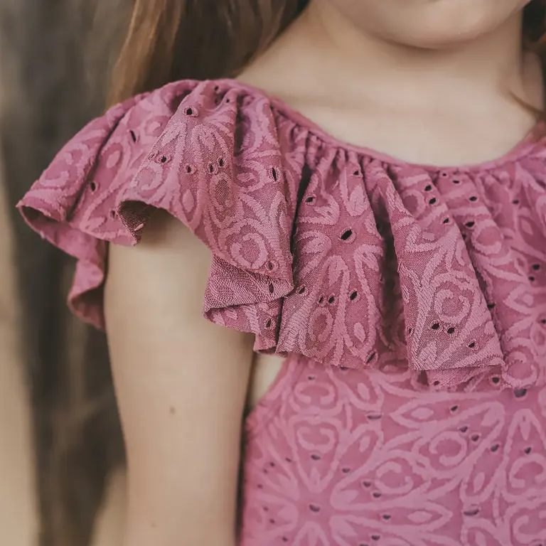 Salted Stories broderie swimsuit // dusky orchid