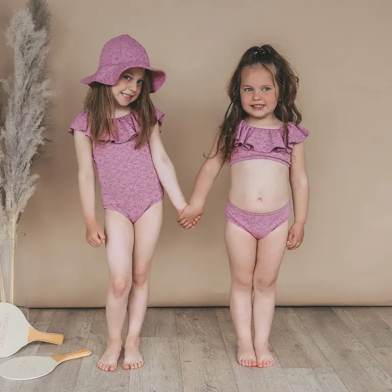 Salted Stories broderie bikini // dusky orchid