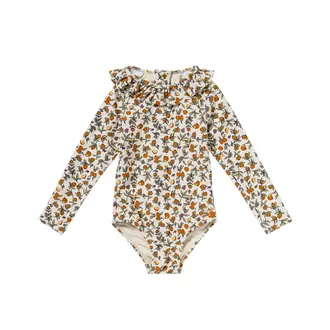 Salted Stories pomme flower bodysuit // white swan