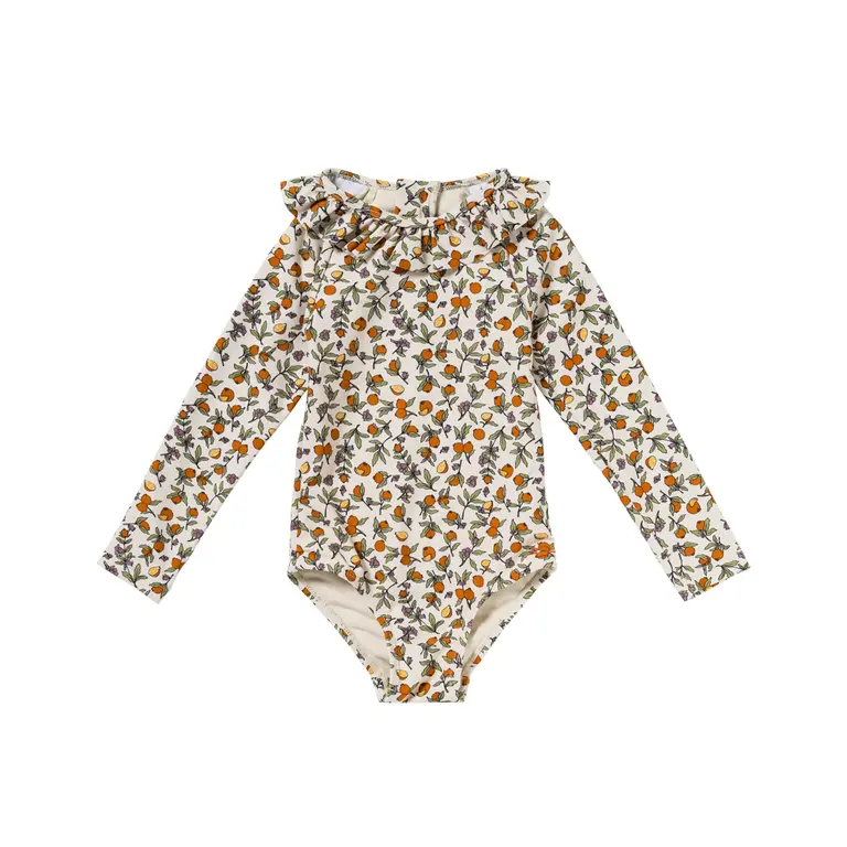 Salted Stories pomme flower bodysuit // white swan