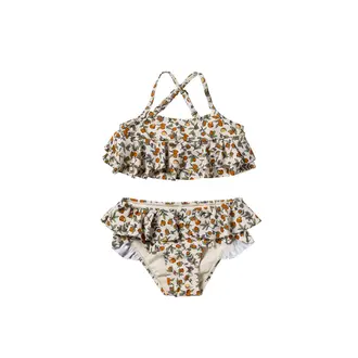 Salted Stories pomme flower bikini // white swan
