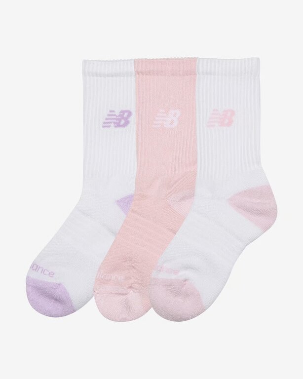 New Balance youth active crew socks // pastel