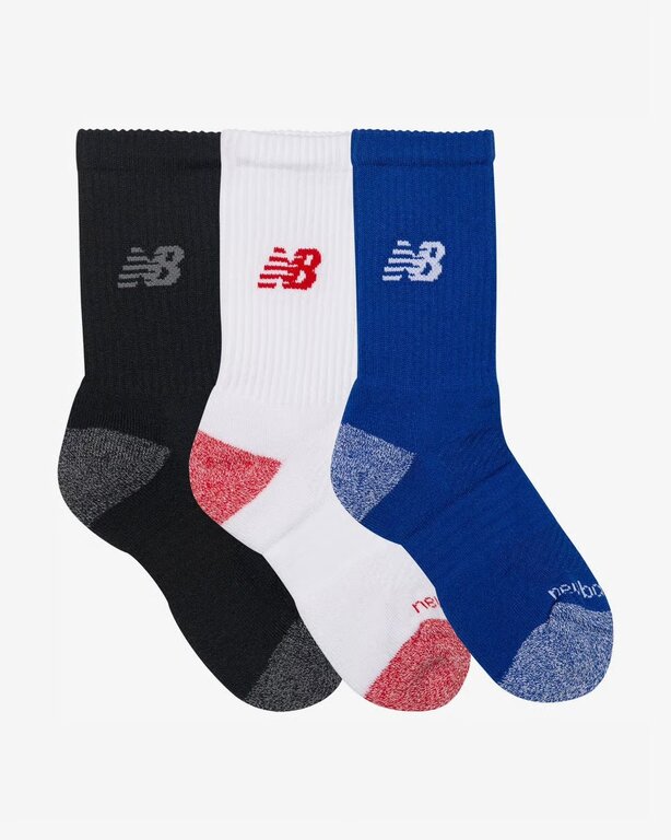 New Balance youth active crew socks // multi