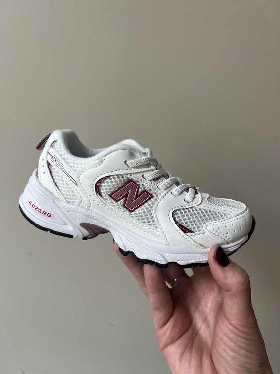 New Balance 530 kids bungee lace // sea salt/rosewood