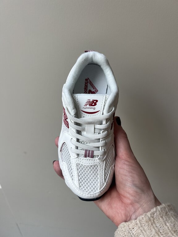 New Balance 530 kids bungee lace // sea salt/rosewood