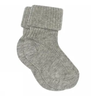 MP Denmark cotton rib baby socks 533 // 491 grey melange