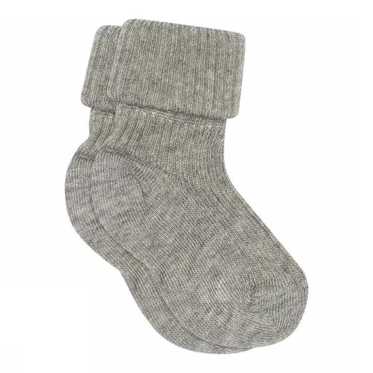 MP Denmark cotton rib baby socks 533 // 491 grey melange