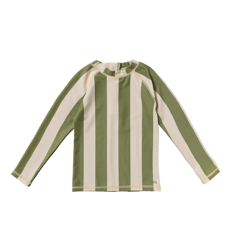 Salted Stories wide stripe swim longsleeve // iguana