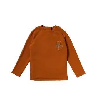 Salted Stories solid swim longsleeve // bombay brown