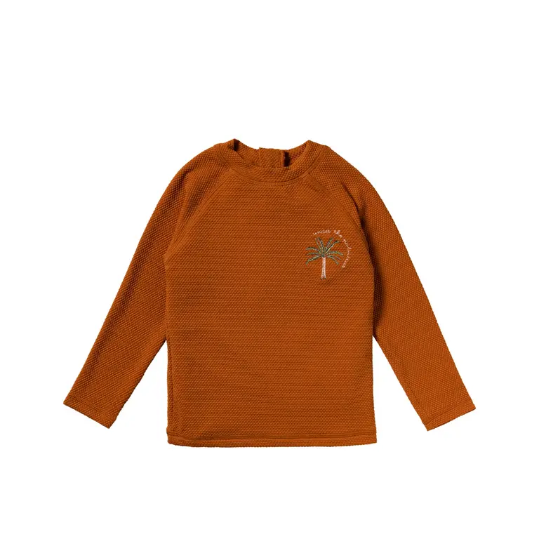 Salted Stories solid swim longsleeve // bombay brown