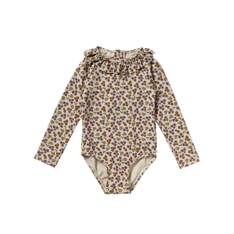 Salted Stories sparkly flower bodysuit // bombay brown