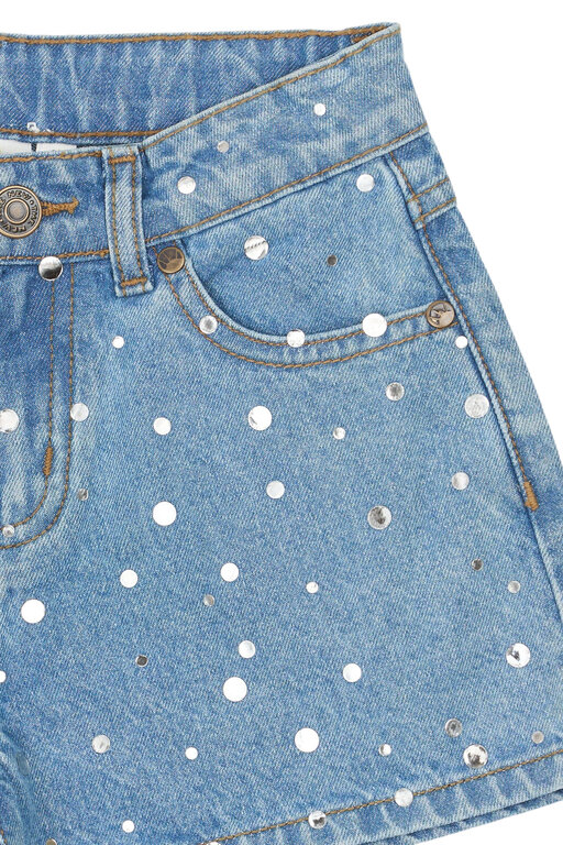 The New romina regular fit denim shorts // light blue denim