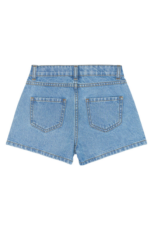 The New romina regular fit denim shorts // light blue denim