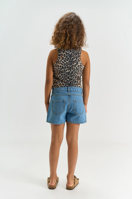 The New romina regular fit denim shorts // light blue denim