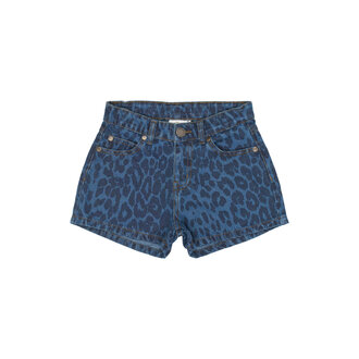 The New prima regular fit denim shorts // medium blue denim AOP