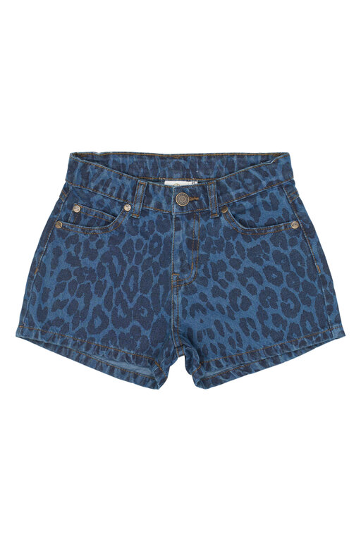 The New prima regular fit denim shorts // medium blue denim AOP