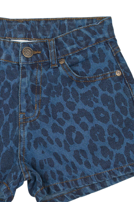 The New prima regular fit denim shorts // medium blue denim AOP