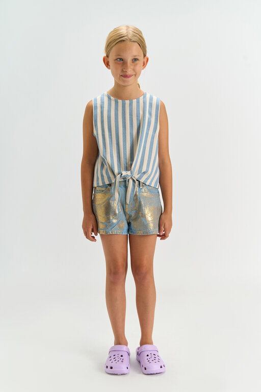 The New rosanna regular fit denim shorts // light blue denim