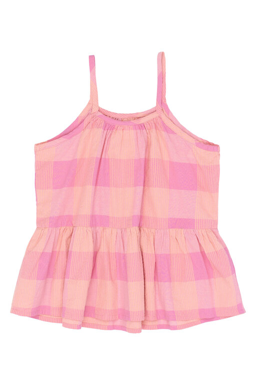 The New tasmine strap top // cashmere rose checked