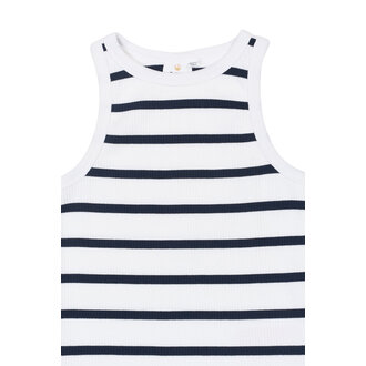 The New tish rib top // navy blazer striped