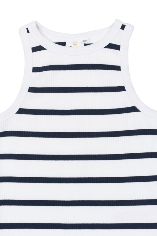 The New tish rib top // navy blazer striped