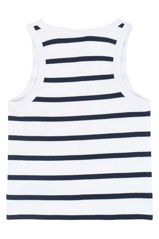 The New tish rib top // navy blazer striped