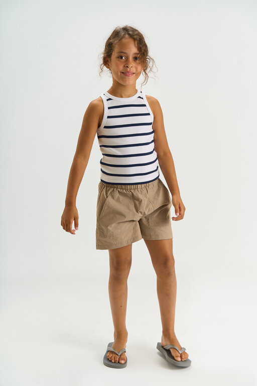 The New tish rib top // navy blazer striped