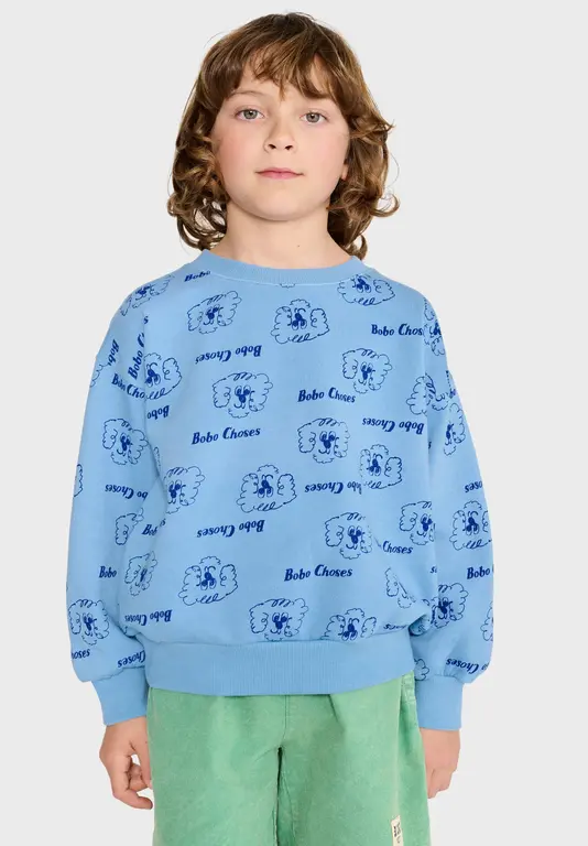 Bobo Choses pickles the dog all over sweatshirt // kids