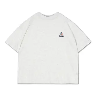Repose Ams boxy tee // light mixed cream