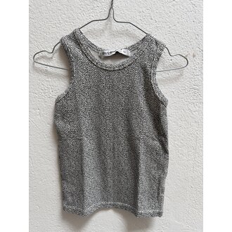 Preloved 2. Mingo tanktop dots zwart wit // 2-4y