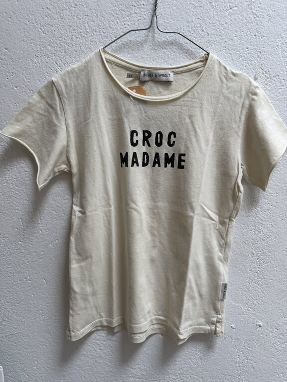 Preloved 2. Sproet&Sprout shirtje croc madame creme // 6y