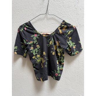 Preloved 2. TAO cropped top grijs meerkleurig // 8y