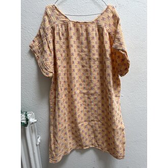 Preloved 2. Repose jurk print geel // 8y