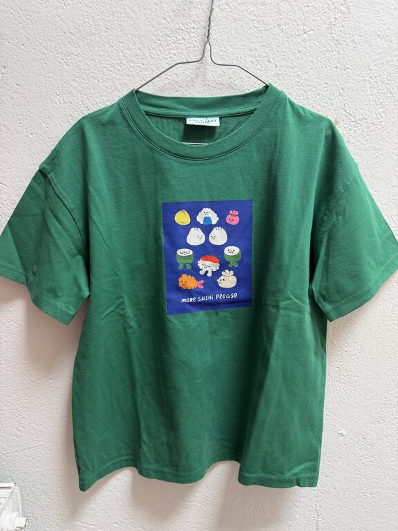 Preloved 2. Daily Brat sushi shirt groen // 5-6y