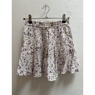Preloved 2. Les temps des cerises rokje bloemetjes wit paars // 10y