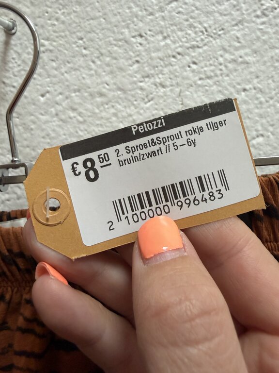 Preloved 2. Sproet&Sprout rokje tijger bruin/zwart // 5-6y