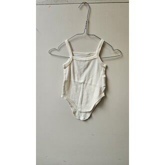 Preloved 13. Play Up romper spaghetti met ijsjes creme // 3m