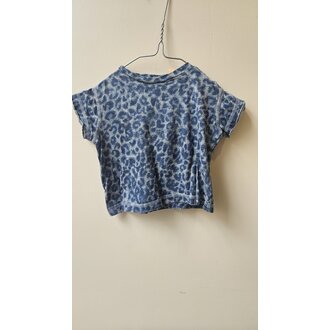 Preloved 13. Soft Gallery shirt panterprint blauw // 6m
