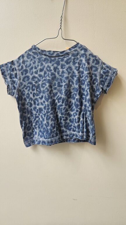 Preloved 13. Soft Gallery shirt panterprint blauw // 6m