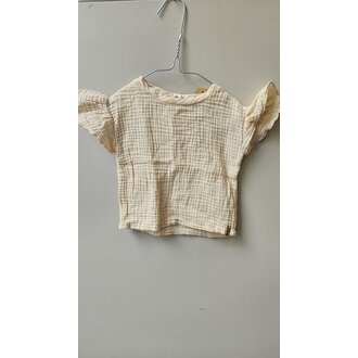 Preloved 13. Nixnut blouse korte mouw licht geel // 62