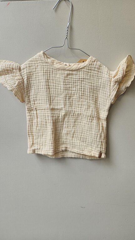 Preloved 13. Nixnut blouse korte mouw licht geel // 62
