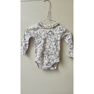 Preloved 13. Pompdelux romper met bloemen rose // 62