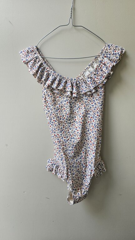 Preloved 1. Konges Slojd badpak bloemetjes // 7-8y