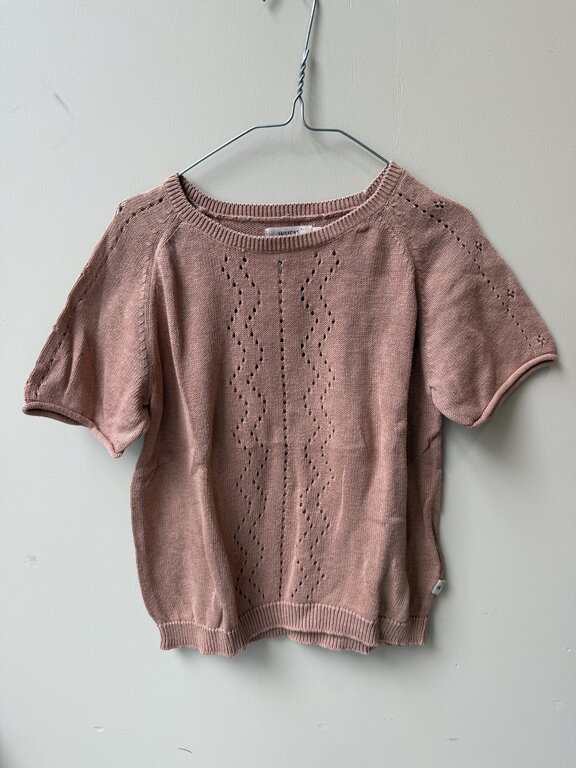 Preloved 4. Wheat trui korte mouw bruin/roze // 116