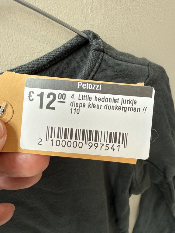 Preloved 4. Little hedonist jurkje diepe kleur donkergroen // 110