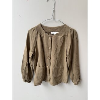 Preloved 4. Lil' atelier vestje met knoopjes legergroen // 98