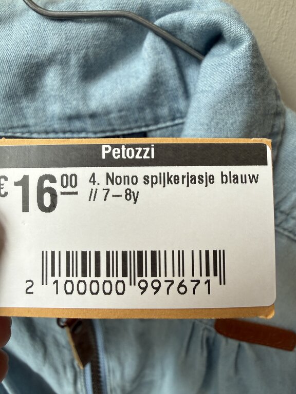 Preloved 4. Nono spijkerjasje blauw // 7-8y