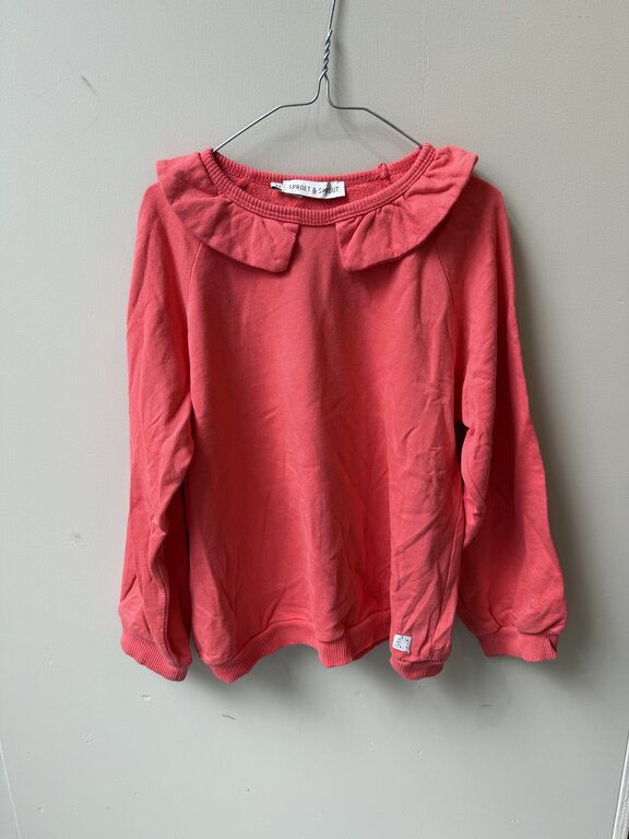 Preloved 4. Sproet&Sprout trui met kraag oranje // 7y
