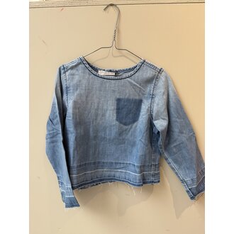 Preloved 4. StellaMccartney spijkerblousje drukknoop blauw // 6y